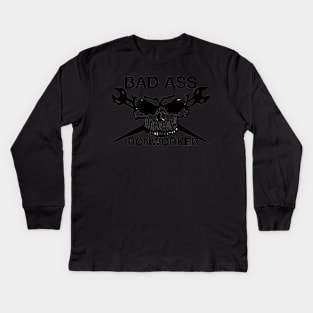 Bad Ass Iron Worker Kids Long Sleeve T-Shirt